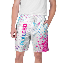 Шорты на шнурке мужские Placebo neon gradient style: надпись, символ, цвет: 3D-принт