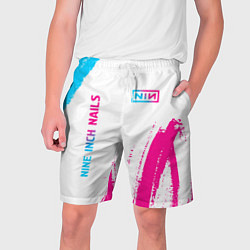 Мужские шорты Nine Inch Nails neon gradient style: надпись, симв