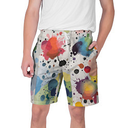 Шорты на шнурке мужские Colorful blots - vogue - abstraction, цвет: 3D-принт