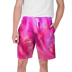 Шорты на шнурке мужские Pink abstract texture, цвет: 3D-принт