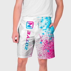Шорты на шнурке мужские Zotye neon gradient style: по-вертикали, цвет: 3D-принт
