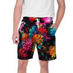 Мужские шорты Краски и цветы