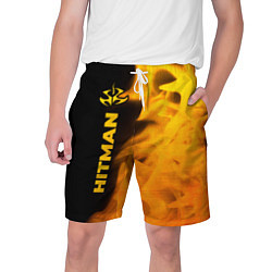 Шорты на шнурке мужские Hitman - gold gradient по-вертикали, цвет: 3D-принт