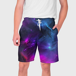 Мужские шорты Бескрайний космос фиолетовый