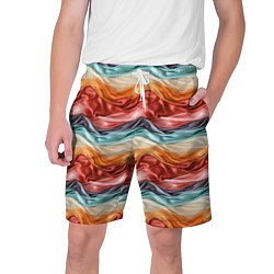 Мужские шорты Разноцветные полосы текстура ткани