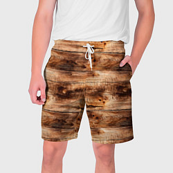 Шорты на шнурке мужские Старая деревянная обшивка, цвет: 3D-принт