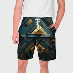 Шорты на шнурке мужские Геометрический узор в египетском стиле, цвет: 3D-принт