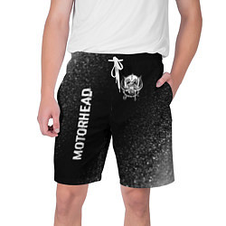 Шорты на шнурке мужские Motorhead glitch на темном фоне вертикально, цвет: 3D-принт