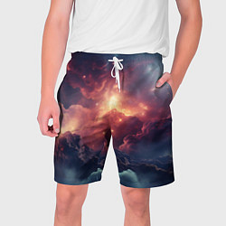 Шорты на шнурке мужские Космические облака, цвет: 3D-принт