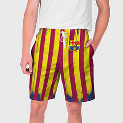 Мужские шорты Полосатые цвета футбольного клуба Барселона