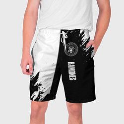 Шорты на шнурке мужские Ramones краски абстракция, цвет: 3D-принт