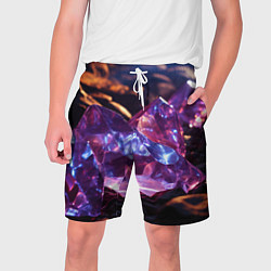 Мужские шорты Фиолетовые комические камни