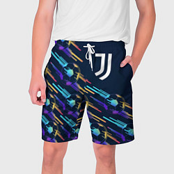 Шорты на шнурке мужские Juventus градиентные мячи, цвет: 3D-принт