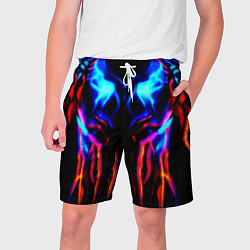 Шорты на шнурке мужские Неоновый киберкостюм, цвет: 3D-принт