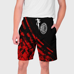 Шорты на шнурке мужские AC Milan sport grunge, цвет: 3D-принт