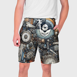 Шорты на шнурке мужские Механистический паттерн - авангард нейросеть, цвет: 3D-принт