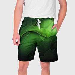 Мужские шорты Зеленая яркая абстрактная текстура