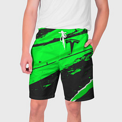 Шорты на шнурке мужские Tesla sport green, цвет: 3D-принт