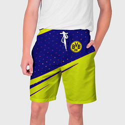 Шорты на шнурке мужские Borussia logo geometry, цвет: 3D-принт