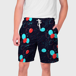 Шорты на шнурке мужские Воздушные шары для праздника, цвет: 3D-принт