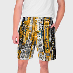 Мужские шорты Cyberpunk pattern yellow