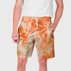 Шорты на шнурке мужские Оранжевый тай-дай пятна, цвет: 3D-принт