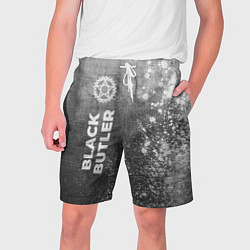 Шорты на шнурке мужские Black Butler - grey gradient по-вертикали, цвет: 3D-принт
