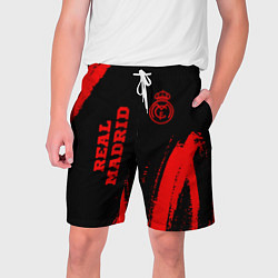 Шорты на шнурке мужские Real Madrid - red gradient вертикально, цвет: 3D-принт