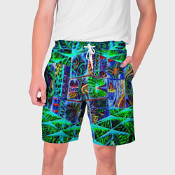 Шорты на шнурке мужские Психоделика узор кислотный, цвет: 3D-принт