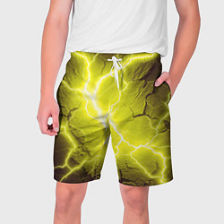 Шорты на шнурке мужские Color yellow black, цвет: 3D-принт