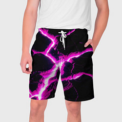 Шорты на шнурке мужские Color pink black, цвет: 3D-принт