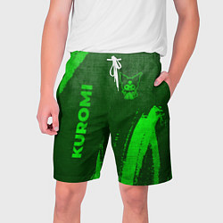 Мужские шорты Kuromi - green gradient вертикально