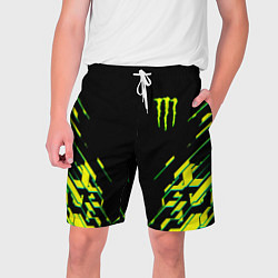Шорты на шнурке мужские Monster energy кислотная геометрия, цвет: 3D-принт