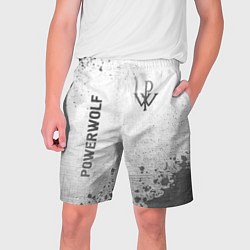 Шорты на шнурке мужские Powerwolf - white gradient вертикально, цвет: 3D-принт
