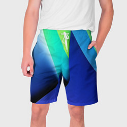 Шорты на шнурке мужские Color blue green, цвет: 3D-принт