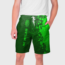 Шорты на шнурке мужские AC Milan - green gradient по-вертикали, цвет: 3D-принт