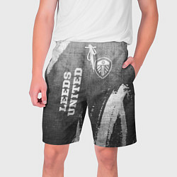 Мужские шорты Leeds United - grey gradient вертикально