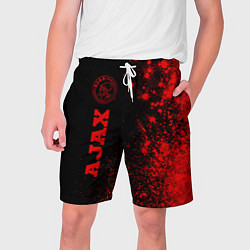 Шорты на шнурке мужские Ajax - red gradient по-вертикали, цвет: 3D-принт