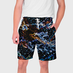 Шорты на шнурке мужские Звёздно-кислотная абстракция, цвет: 3D-принт