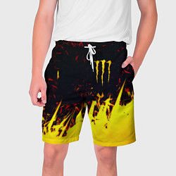 Шорты на шнурке мужские Monster energy абстрактные краски, цвет: 3D-принт