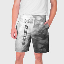 Шорты на шнурке мужские Exeed - white gradient по-вертикали, цвет: 3D-принт