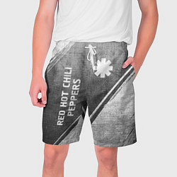 Шорты на шнурке мужские Red Hot Chili Peppers - grey gradient вертикально, цвет: 3D-принт