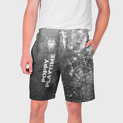 Шорты на шнурке мужские Poppy Playtime - grey gradient по-вертикали, цвет: 3D-принт