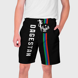 Шорты на шнурке мужские Республика - Дагестан, цвет: 3D-принт