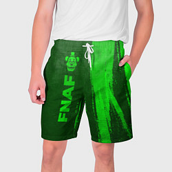 Шорты на шнурке мужские FNAF - green gradient по-вертикали, цвет: 3D-принт