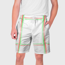 Шорты на шнурке мужские Neon light green red, цвет: 3D-принт
