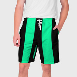 Мужские шорты Color turquoise black line