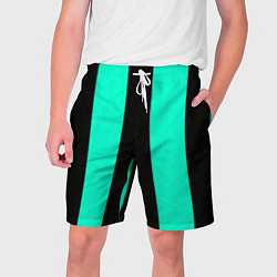 Мужские шорты Color light blue white line