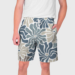 Мужские шорты Цветы blue and beige pattern