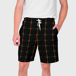 Шорты на шнурке мужские Color black orange green crosses, цвет: 3D-принт